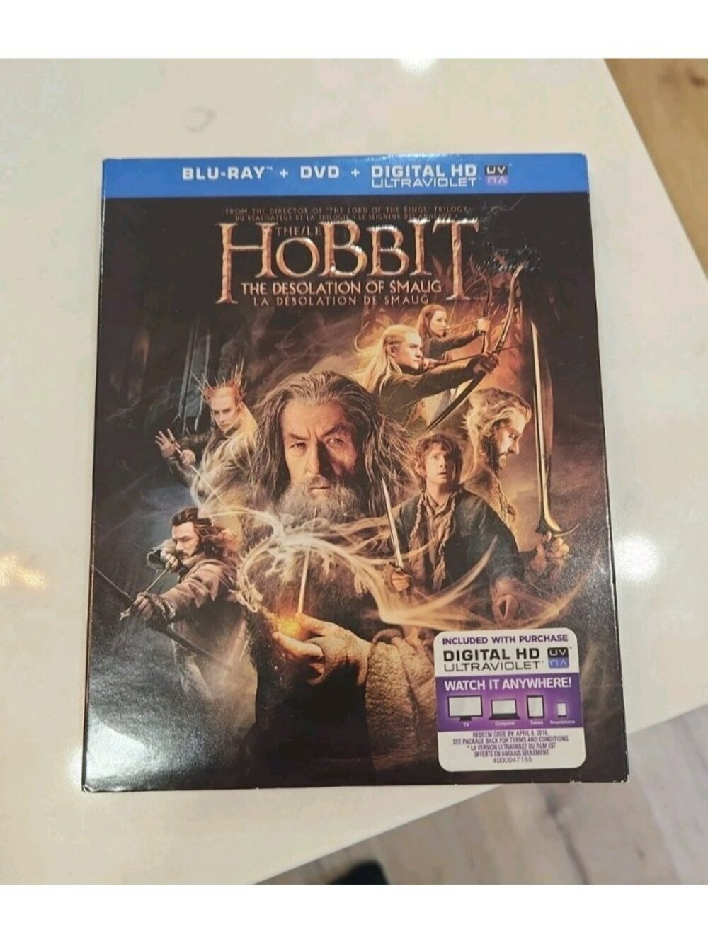 The Hobbit: The Desolation of Smaug (Blu-ray/DVD, 2014, 3-Disc Set, Canadian)